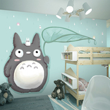 叮当多啦A梦机器猫大型壁画儿童房间卧室幼儿园卡通龙猫墙纸壁纸