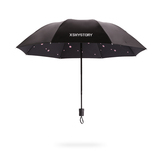 晴雨伞创意樱花三折叠两用黑胶防晒防紫外线遮阳太阳伞小黑伞女