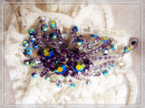 【爱玛】紫韵【复古紫色钻石水钻胸针西装礼服时装配饰