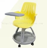轮子糖果色时尚写字板休闲椅培训椅笔记本电脑椅扶手椅NC348 03RA