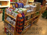 新款实木中岛柜木质货架展示架超市进口食品货架中岛柜自由自在