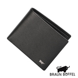 BRAUN BUFFEL 绅士系列5卡压纹透明窗短夹（黑色）