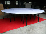 超大型组合餐桌 折叠2.6 2.8 3 3.2米桌子 6合1宴会桌 大型包间用