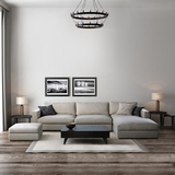 羽绒三人布艺沙发小户型 北欧简约现代客厅转角可拆洗乳胶沙发