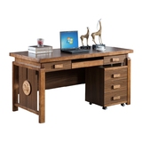 中格 实木台式电脑桌1.2/1.5/1.8米家用办公桌现代中式写字台书桌