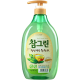 韩国进口希杰狮王绿茶味厨房洗洁精果蔬餐盘洗涤剂1kg 瓶装