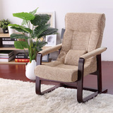 耐用舒适单人休闲椅实木扶手 懒人沙发靠背可调节 沙发椅老人躺椅