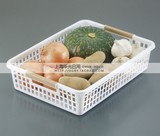 日本进口sanada厨房置物筐 a4纸文件收纳篮 水果蔬菜收纳筐整理篮