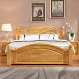 成都田园美式床全实木床柏木家具1.5 1.8米双人床高箱储床卧室