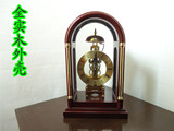 北极星客厅老式透视桌钟实木欧式台钟新款花梨木包邮工艺机械挂钟