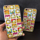 加菲猫iPhone6s手机壳苹果6plus卡通浮雕保护套5S防摔全包硬壳女