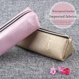 玫瑰金铅笔袋日韩国创意简约女生纯色大容量文具盒中学生学习用品