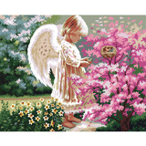 【佳彩天颜】diy数字油画 客厅风景情侣手绘装饰画 天使的爱怜