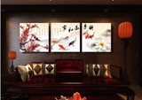 中国风家和万事兴客厅沙发背景墙画书房办公室三联电表箱遮挡挂画