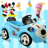 新款男女宝宝卡通车四轮遥控摇摆米奇小汽车可坐人婴幼儿童电动车