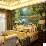 美家亮大型壁画壁纸  欧式油画湖抽象艺术 电视背景沙发卧室背景