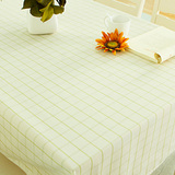 欧式田园现代简约格子布艺桌布橙色绿色条格餐桌布台布长方形桌布