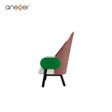 ansuner创意设计师家具 moon I-A armchair/进口布艺实木脚沙发椅