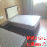 宾馆家具快捷酒店标间全套软包床头定做1.5米单双人床简约现代床