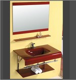 高边陶瓷盆钢化玻璃盆浴室柜组合洗漱台洗脸盆洗手盆洗面盆卫生间