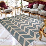 时尚简约格子宜家地毯客厅茶几沙发地毯卧室床边手工腈纶地毯定制