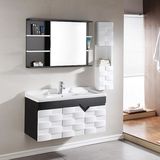 时尚欧式浴室柜组合橡木卫浴柜现代简约黑白套装 洗脸洗漱面盆柜