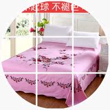 舒蝶 纯棉丝光印花床单上海老式国民床单双人床被单单件1.8米