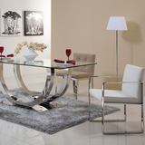 不锈钢餐椅子 宜家现代家具 休闲时尚创意餐桌椅靠背电脑皮椅子