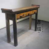 老船木家具条案新中式玄关台古典实木案台简约创意案几中堂供桌