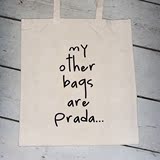 我的包包是 文字 独立帆布袋 手提单肩文艺复古布包 环保女大包