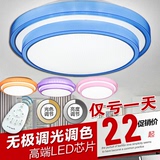 中式现代简约圆形温馨LED吸顶灯 阳台厨房卧室彩色亚克力灯具灯饰