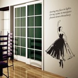 舞蹈墙贴纸芭蕾舞客厅卧室玻璃贴画儿童房装饰人物贴纸芭蕾女孩3