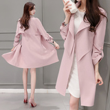 英伦风衣女2016春装新款韩版中长款修身显瘦长袖秋季女装外套