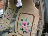 牡丹中国结图案汽车坐垫地毯手工座垫通用款秋冬车垫四季座垫加厚