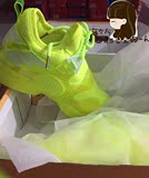 2016夏季新款荧光绿色运动女跑步休闲鞋系带单鞋透气莱网面女鞋