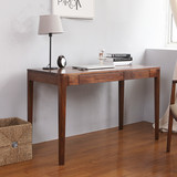 北欧简约电脑桌家用单人小户型复古实木电脑桌子书房卧室简易书桌