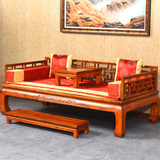 中式实木家具榫卯结构罗汉床 架子床床塌 沙发床榻客厅坐垫另配
