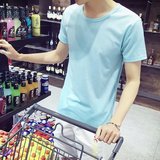 2016新款夏季短袖t恤男生韩版青少年中学生体恤男装潮流半袖衣服