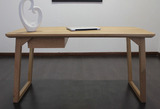 白橡木全实木本色书桌 实木 木蜡油书桌 实木原木色工作台 电脑桌