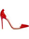 16春夏 英国官网代购GIANVITO ROSSI 女款Plexi 红色漆皮高跟鞋
