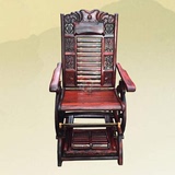 老挝大红酸枝摇椅躺椅休闲椅 交趾黄檀红木实木休闲椅