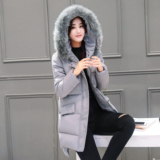 新款冬装棉衣女韩版中长款修身显瘦大码棉服女加厚学生棉袄外套潮