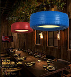 美式工业风轮胎灯复古创意灯具餐厅灯咖啡厅酒吧个性loft艺术吊灯