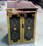 ktv点歌柜子 KTV机柜 专业定制点歌柜子创意点歌台 不锈钢黄钛柜