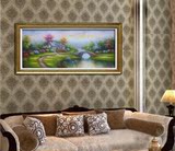 新款推荐欧式手绘油画有框装饰画数字油画餐厅装饰画沙发背景促销