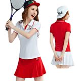 【天天特价】运动服女网球服大码短袖短裙套装显瘦学生潮裙裤