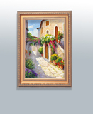 欧洲封建油画花卉 地中海风格 酒店宾馆可定做写实风景纯手绘油画