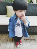 韩国代购童装宝宝男童牛仔衬衫纯棉春 小童儿童牛仔衬衣男童长袖