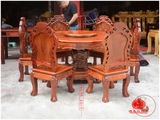缅甸花梨红木餐桌欧款 实木饭桌 加厚独板 大气 实用收藏 方桌
