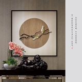 新中式客厅装饰画实物画沙发背景墙挂画禅意画玄关装饰画电表箱画